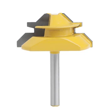 

Small Lock Miter Router Bit 45 Degree 1/4" Shank 2" Width Tenon Cutter