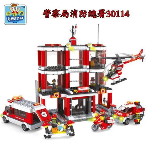 

QIAOLETONG Building Blocks New Style Large Children Assembled Educational Gift Boxed Boy Elimination-Child Toy