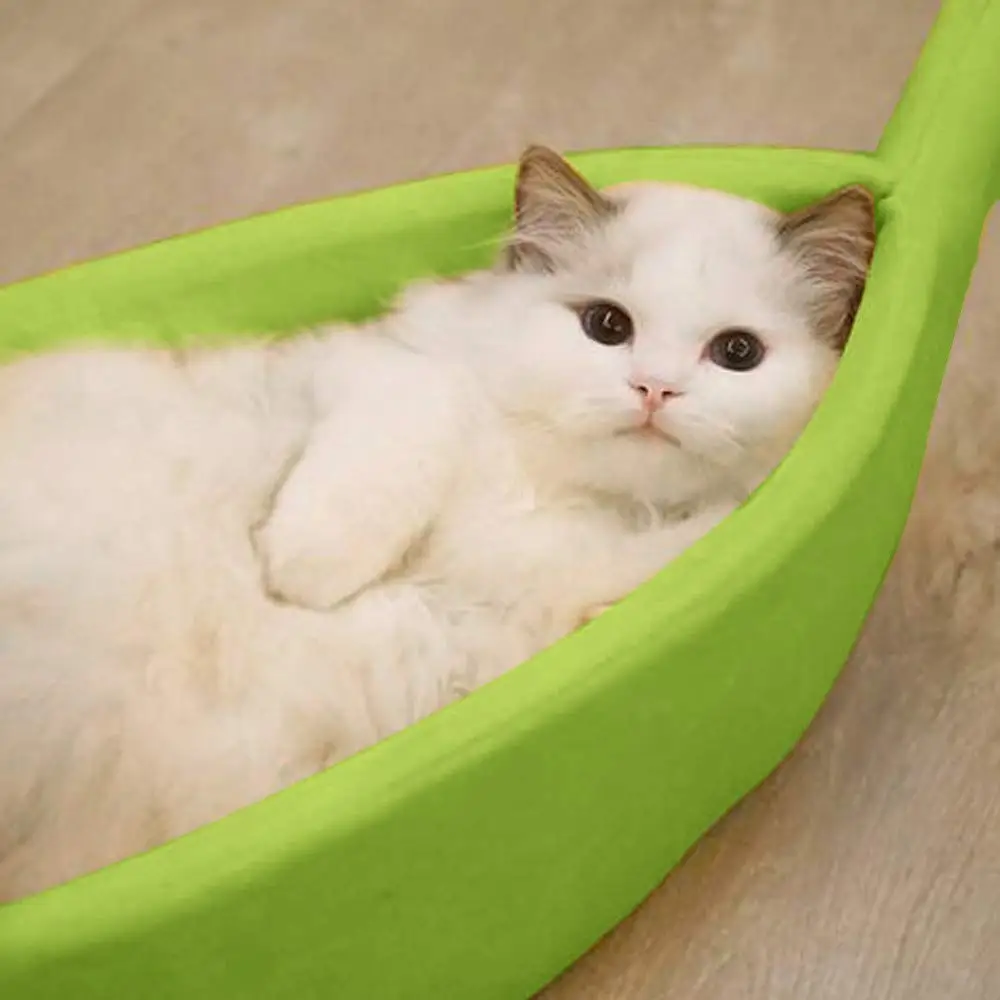 WarmShe домик-кровать для питомца кошки милый банан теплый мягкий софа для маленьких собак Спящая играющая кровать для отдыха Прекрасные товары для питомцев для кошек котят