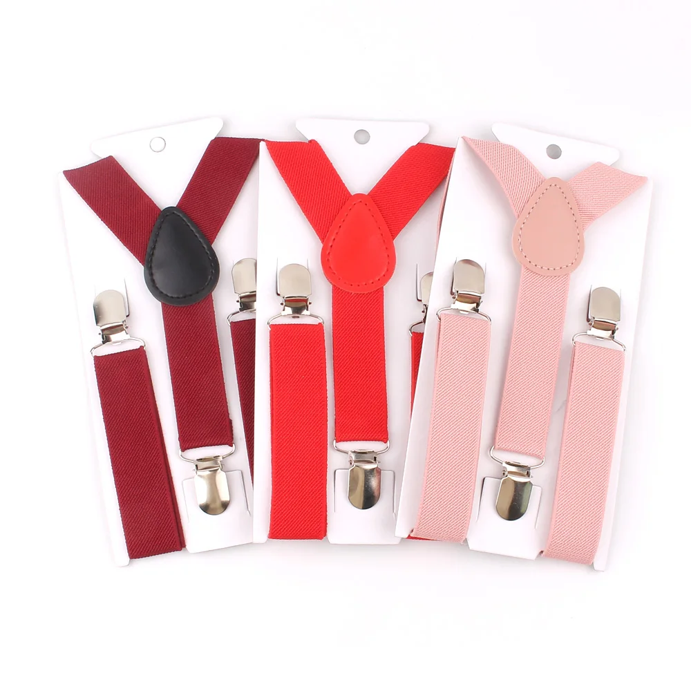 New Kids Suspenders Solid Adjustable Elastic Suspender Candy Color Children Braces Wedding Accessories Girls Boys Straps children suspenders kids suspenders