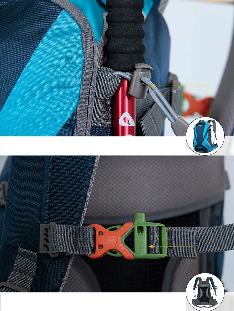 Creeper Outdoor Sports Mountaineering Backpack Camping Hiking Trekking Rucksack Travel Waterproof Cover Bike Bags