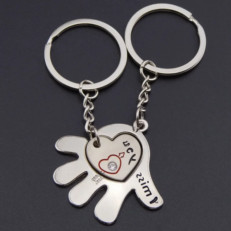 

Couple Palm Keychain Metal Couple Keychains Valentine's Personality Jewelry For Lovers