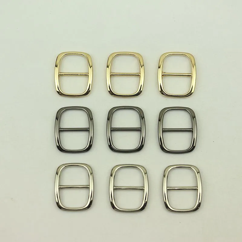 30Pcs 15mm Tri-Glide Slider Adjust Metal Buckles for Backpack Web Strap DIY Bag Belt Leather Craft Bag Parts Accessory 30pc mini 12mm pin belt buckle for bags straps ring adjust roller slider buckles diy clothing belts leather sewing accessory