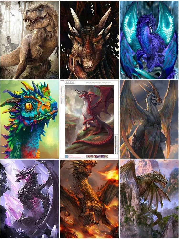 Вышивка картина живопись вышивка животные Алмазная мозаика настенная | Дом и сад