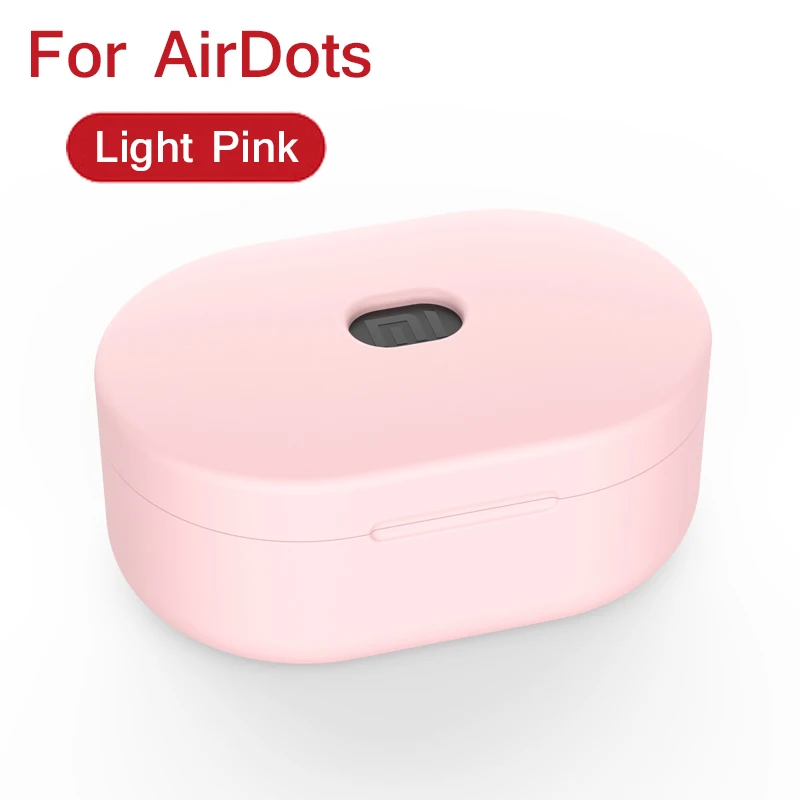 Light Pink Силиконовый чехол для Redmi AirDots A6S, защитный чехол для A6s TWS, беспроводные наушники, bluetooth-наушники, чехол, коробка для Xiaomi - Цвет: Light Pink