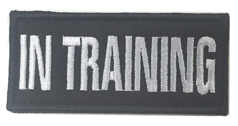 In trainning Служебная собака K9 Полицейская собака армейская собака Рабочая тренировочная направляющая лапа Гог нашивка петля Боевая нашивка для средних и больших собак жилетки - Цвет: In trainning
