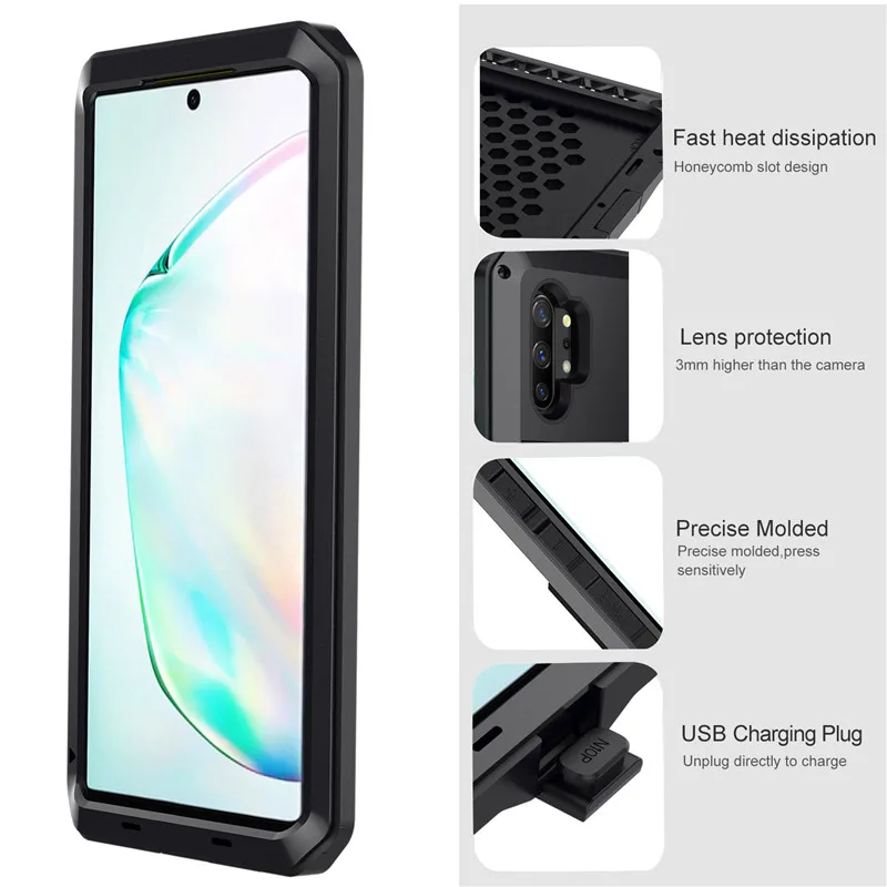 Сверхмощный противоударный бронированный чехол P30 Pro Алюминиевый металлический