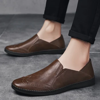 

sport loafers leather shoe Casual boots mens 2020 fashion Mens shoes footwear sale leisure casual black causal mens man Sneaker