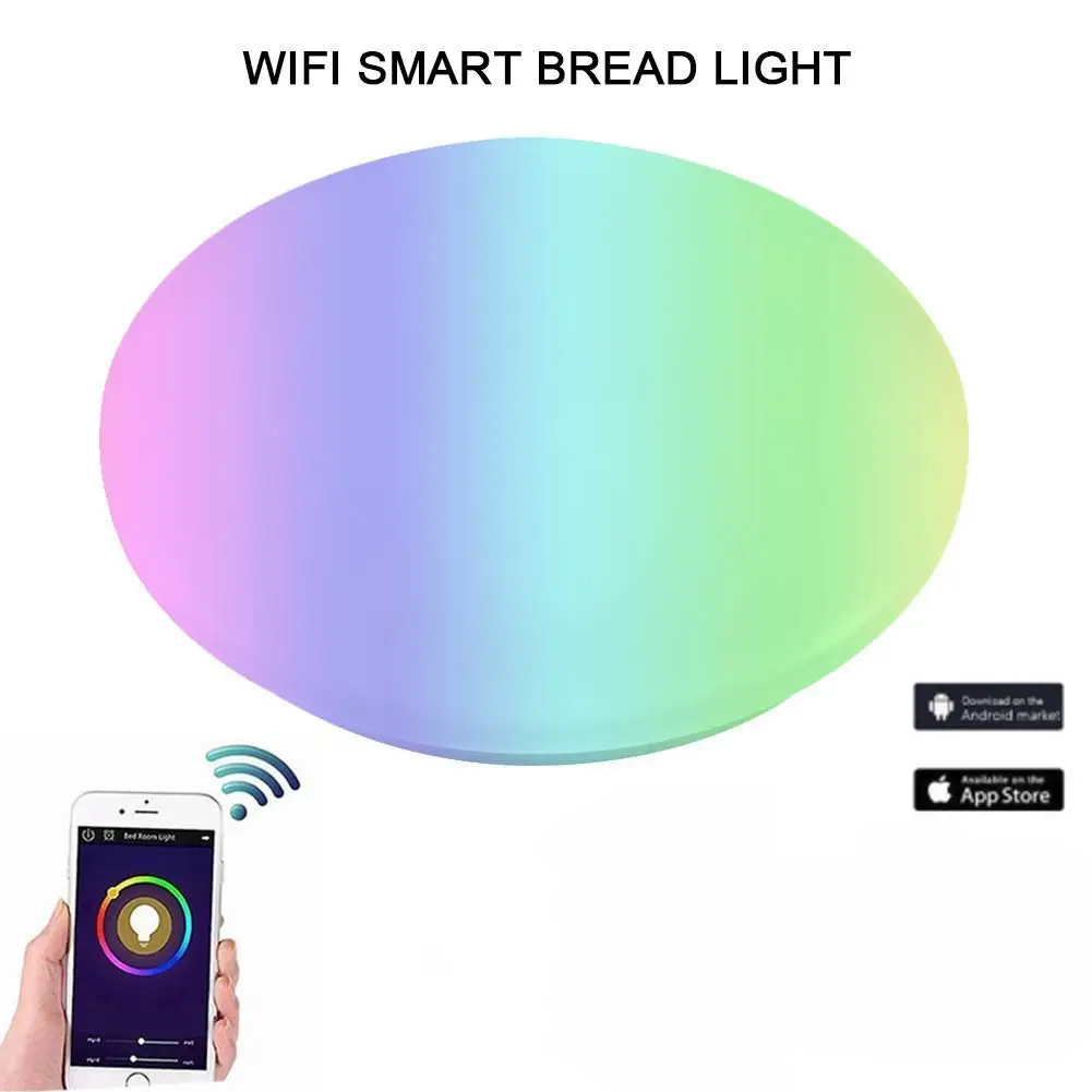 

DishyKooker LED Dimmable Smart Wifi Ceiling Lamp 85-265V Work with Google Home