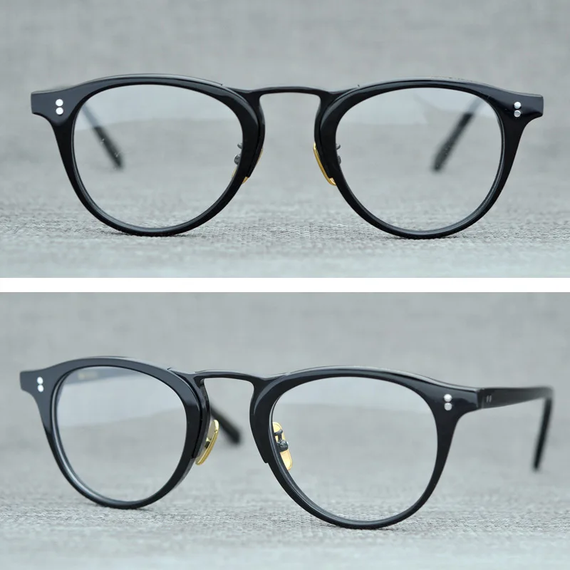 

Acetate Round Glasses Frame Men Women Vintage Retro Clear Eyeglasses Optical Myopia Prescription Frames Spectacles Eyewear Gafas