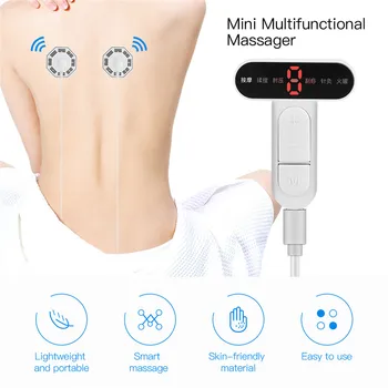 

Mini Multifunctional Pulse Full Body Muscle Stimulator Massager Electrode Theapy Scraping Mode Whole Body Massager with Lanyard
