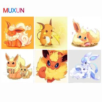 

Rhinestone Painting Pokemon Crystal Decor Art Diy Diamond Painting Cartoon Pikachu 5D Cross Stitch Diamond Embroidery Kids Rp622