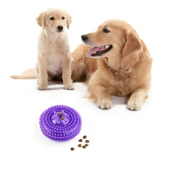 

1pcs Interactive Dog Chew Toys Soft Rubber Puppy Leaking Food Ball Toy for Dogs Pet Training Products Dog Flying Discs