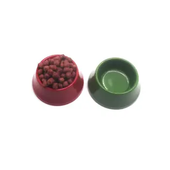 

1/12 Dollhouse Miniature Pet Dog Cat Food On Bowl Kitchen Garden Decor Doll House Accessories kitchen toys