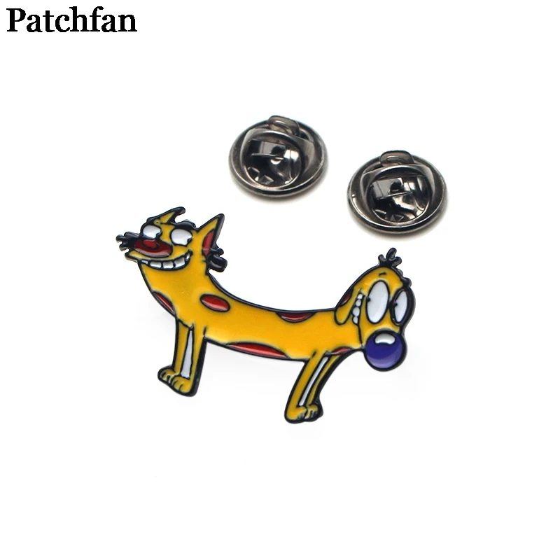 20 шт./партия, Patchfan Catdog, цинковые заколки с героями мультфильмов для мужчин и женщин, рубашка, очаровательное пальто, одежда, рюкзак, значки медали, броши A2267