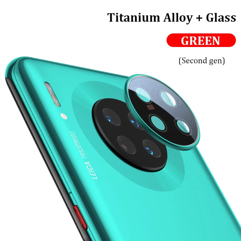 GREEN Закаленное стекло для камеры huawei mate 30 Pro 5G, металлическое защитное кольцо для объектива камеры, защитная пленка для экрана len huawei mate 30 Pro - Цвет: GREEN