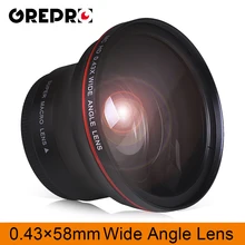 

58MM 0.43x Professional HD Wide Angle Lens (w/Macro Portion) for Canon EOS Rebel 77D T7i T6s T6i T6 T5i T5 T4i T3i SL2 60D 7D