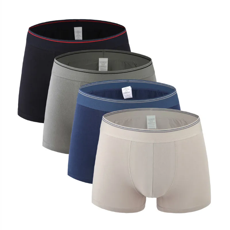 4Pcs 2425 Mix B43 4 шт./лот,, качественные хлопковые мужские боксеры, шорты, популярный бренд, модное сексуальное мужское нижнее белье, мужские трусы-боксеры, большие размеры - Цвет: 4Pcs 2425 Mix B43