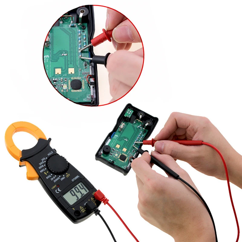 DT-3266F Digital Amper Clamp Meter Multimeter NCV Current Clamp Pincers Voltmeter Ammeter 600A AC/DC Ohm Current Voltage Tester