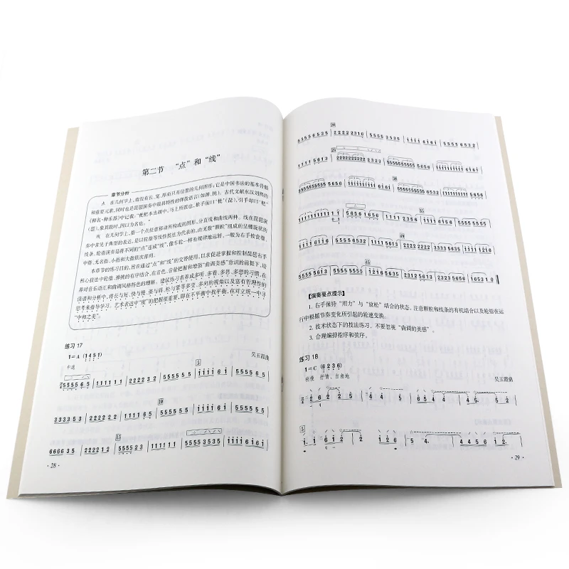 Notation for Pipa Basic Etude Textbook Tutorial Book Score Pipa Techniques Practice 38 Songs on Fingertips Dancing