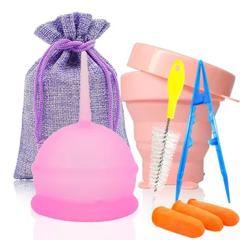 

High quality Silicone Menstrual Cup Feminine Hygiene Lady Cup Prevent Side Leakage Period Cup Collector Menstrual Vigin Care