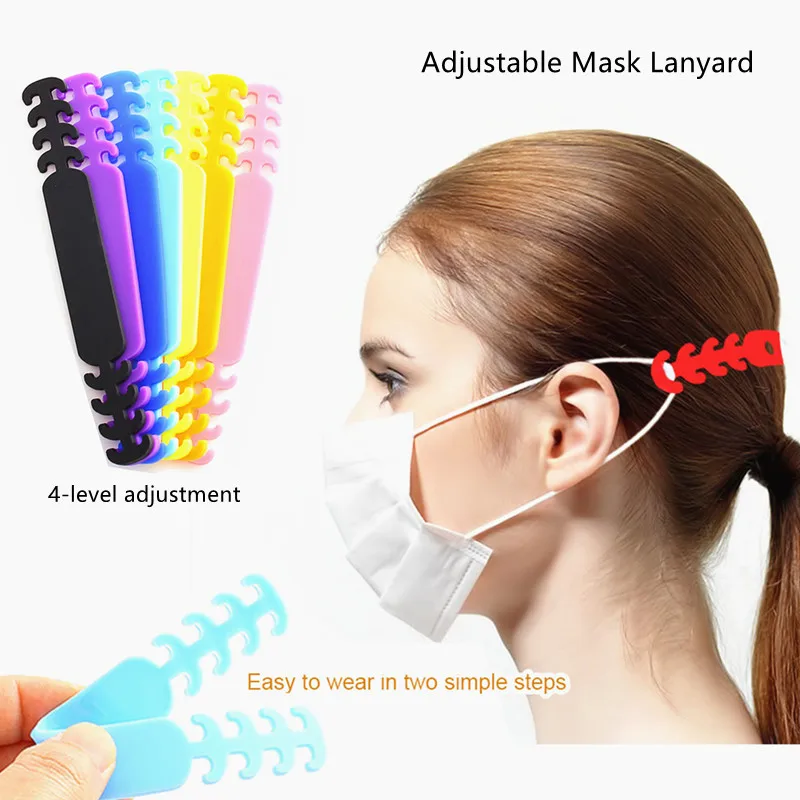 JIANXU Mask Hook Mask Extension Hook for Reducing Ear Pain Mask Extension Buckle Mask Hook Ear Cord Adjustment for Adult Children Anti-Slip Silicone Mask Strap Extender
