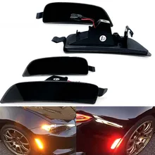 

4pcs Front Amber Rear Red LED Side Marker Fender Bumper Turn Signal Lights Indicator For 2019-2020 Mazda Miata MX5 ND Error Free