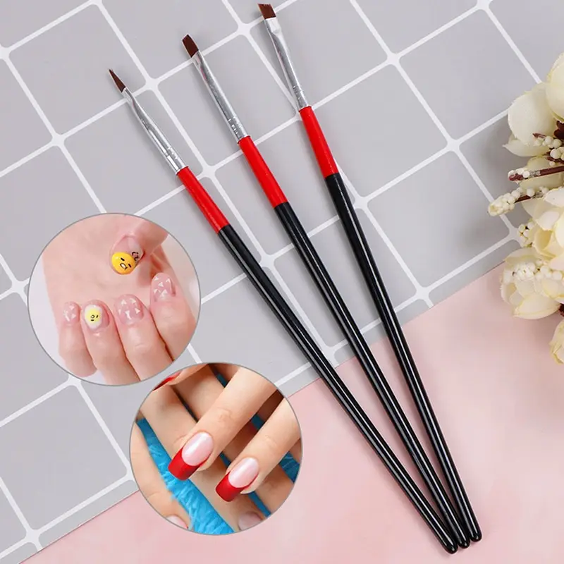 3 шт./лот цветок линии сетки Маникюрный Инструмент DIY акриловые кисти для УФ-геля
