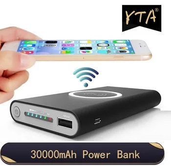 チーワイヤレス充電器30000麻雀力銀行iphone × 8プラスサムスン注8急速充電器ポータブルpowerbank携帯電話充電器