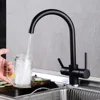 Purification Features Dual Handle Sink Filtered Taps Mixer Crane Kitchen drinking water Faucets 360 Degree Rotation with Water ► Photo 2/6