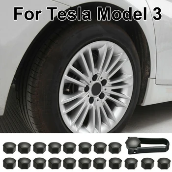 

Matte Black Wheel Nut cover Kit Wear-resistant For Tesla Model 3 Useful