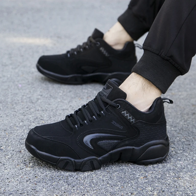 Мужская зимняя теплая Рабочая походная дышащяя обувь легкая спортивная Осенняя
