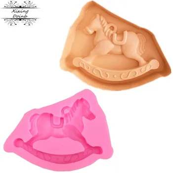 

DIY Trojan horse shape silicone soft candy mold cake decorating tool Candy Chocolate Mold