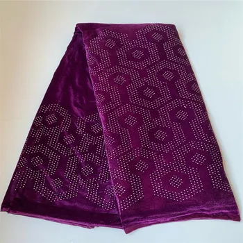 

African Velvet Lace Fabric stone 2020 High Quality Lace African Lace Fabric French Lace Fabric Nigerian Lace Fabric 5 Yards WD