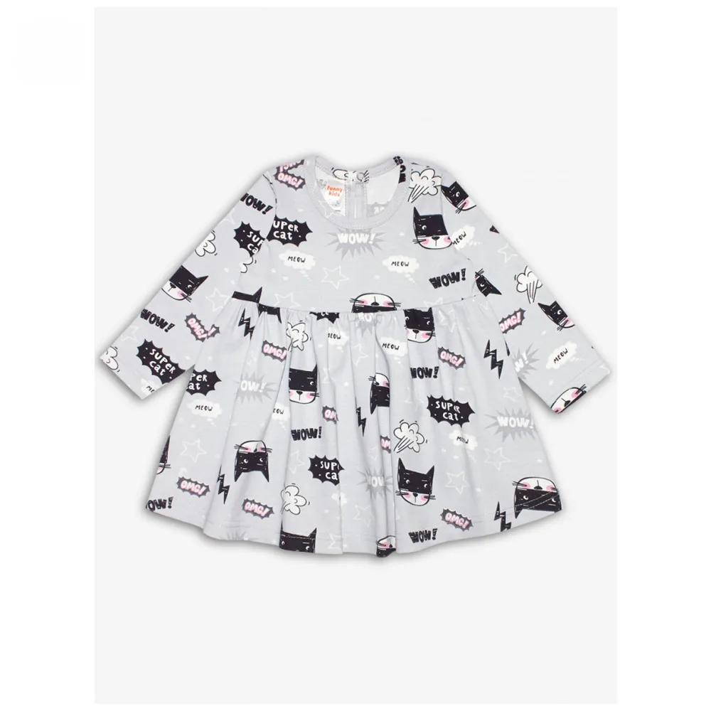 Платье Веселый малыш с длинным рукавом для девочки