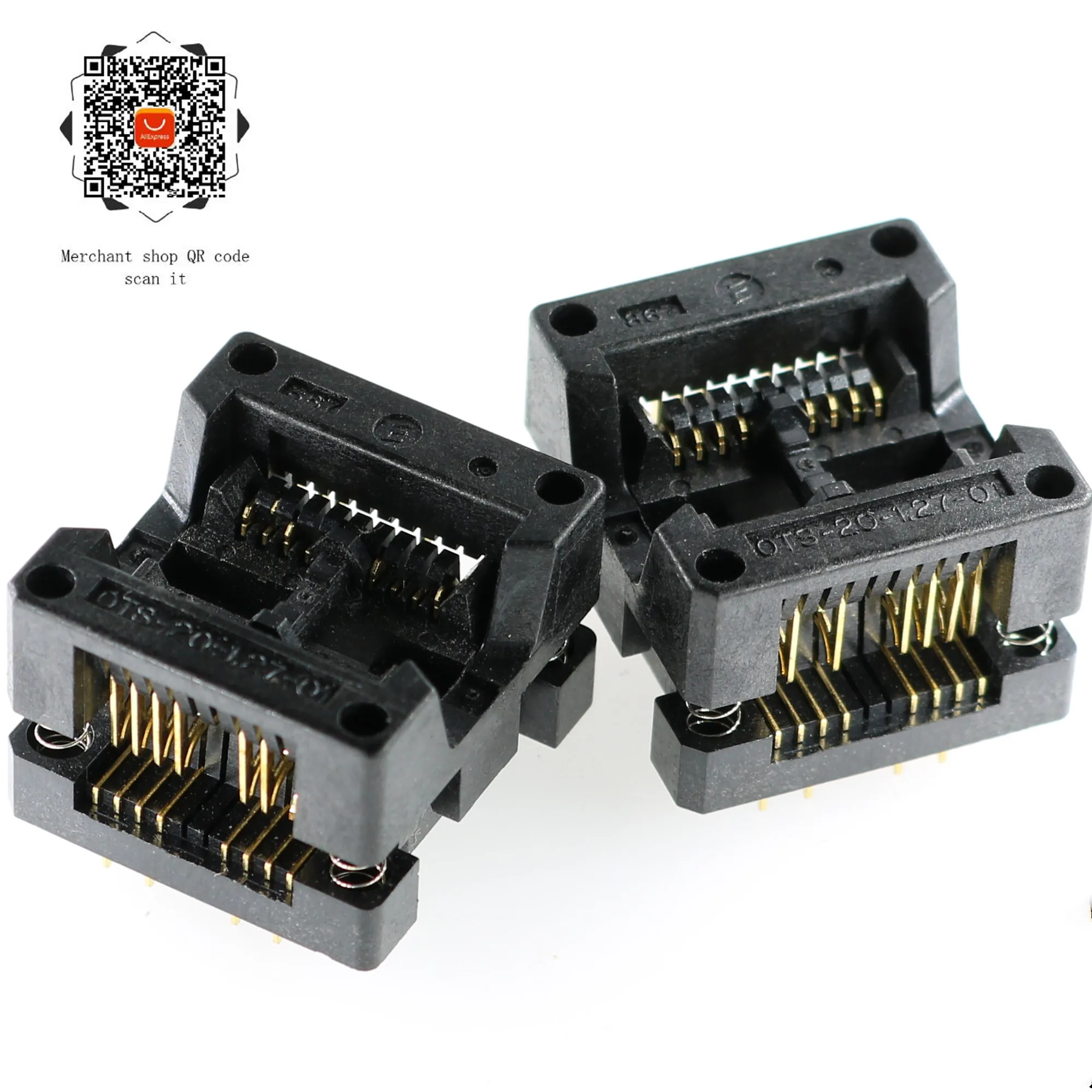 

100%NEW: [1pcs or 10pcs] 200mil 208mil Wide SOP8 to DIP8 IC socket Programmer adapter Socket OTS-20-1.27-01