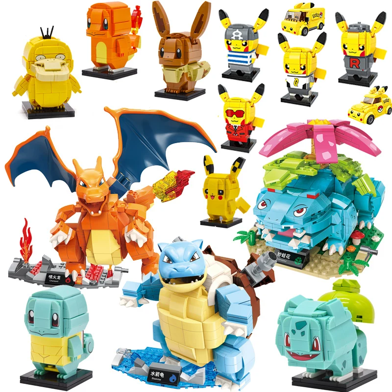 Enlighten-Poke-Pikachu-Detective-DC-Brickheadz-Brick-Headz-Building-Blocks-Bricks-Pocket-Monsters-Fi