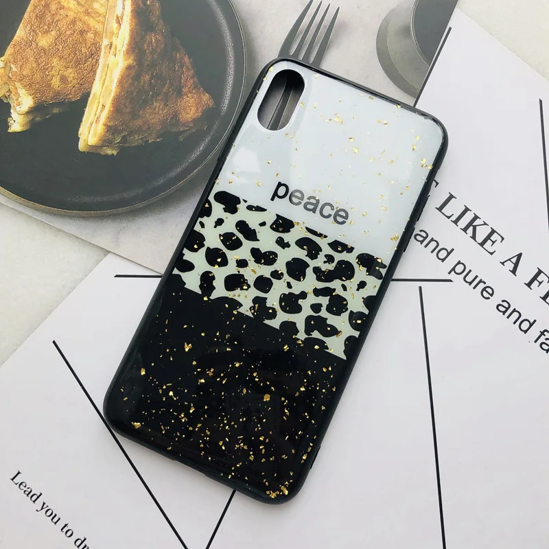 Подходит для samsung S8 S9plus эпоксидный мобильный чехол для телефона samsung S10lite Note8 Мягкий край Золотая фольга защитный чехол