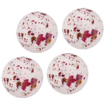 

1 Set of 4pcs Bath Salt Ball Flowers Moisturizing Natural Bubble Bath Bombs Ball