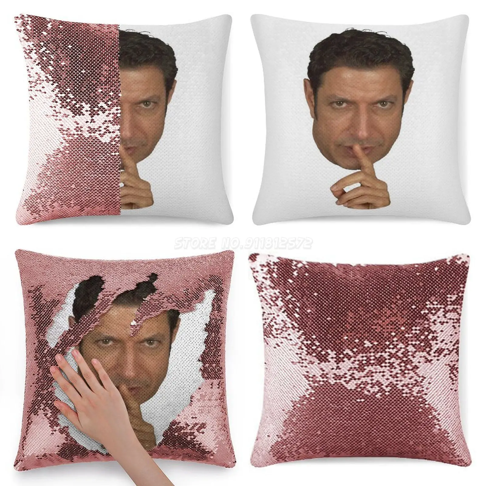 jeff goldblum sequin cushion
