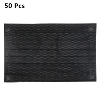 

50 Pcs Face Mask Black Color Protective Children Disposable Face Masks On The Mouth Protection Anti-Dust Mask