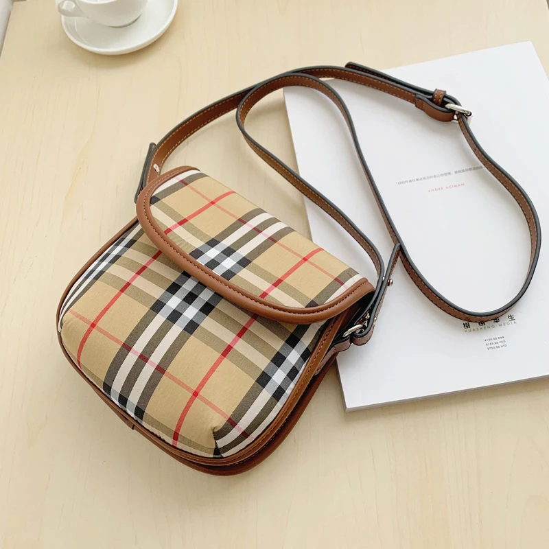 

2019 Winter Women Bags Woman Shoulder Bags Female Bags Designer Striped Bag Ladies Casual Canvas Bag Small Crossbody Phone Bag