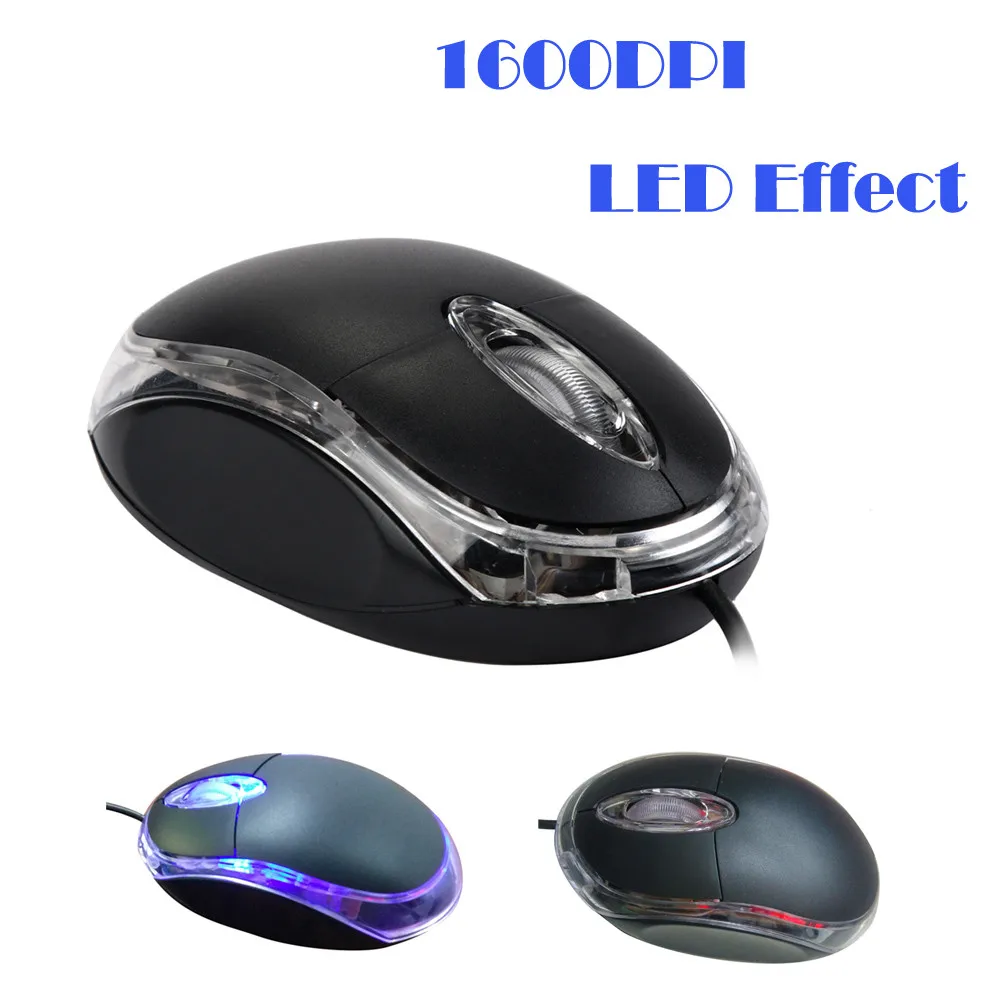 

OMESHIN Mini Mouse Wired USB 1200DPI 3 Buttons Optical Gaming Optical Mouse LED Backlight for PC Computer Laptop Office Home Use