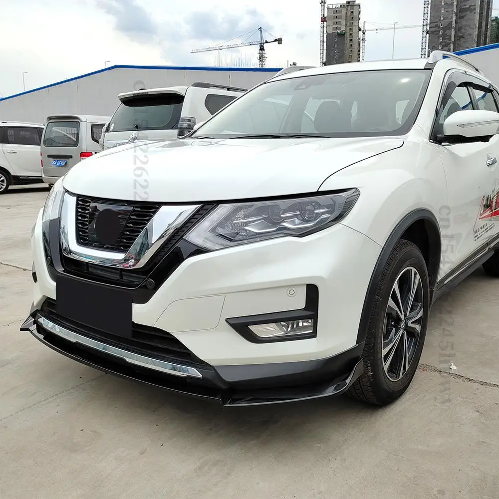 Front Bumper Lip Chin Spoiler Deflector Decoration Body Kit Refit Splitter  For Nissan X Trail X-Trail 2017 2018 2019 2020 2021