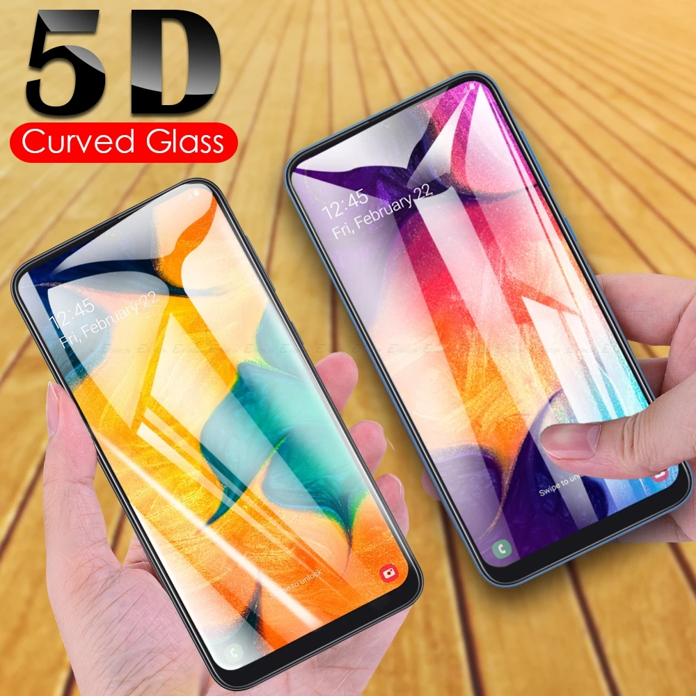 

5D Curved Full Cover Screen Protector Tempered Glass For Samsung Galaxy A90 5G A80 A70 A60 A50 A40 A30 A20 A10