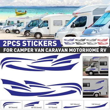 

Universal Car Motorhome Stripes RV Caravan Side Stickers Graphices DIY Decals Waterproof For Camper Van Trailer