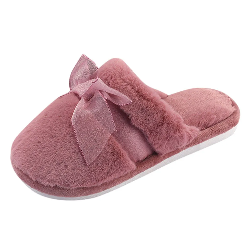 

SAGACE Women's slippers Couples Butterfly Knot Warm Non-slip Animal Prints Floor Home Slippers Women Indoor Floor Bedroom Shoes