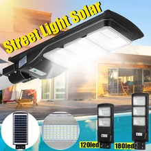 60/90 Вт 120/180LED Солнечный уличный светильник радар+ PIR датчик движения открытый настенный светильник Солнечный водонепроницаемый Ландшафтный садовый светильник