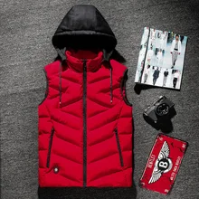 Осенне-зимний стильный мужской жилет, модное повседневное теплое пальто, крутые мужские топы с капюшоном для подростков