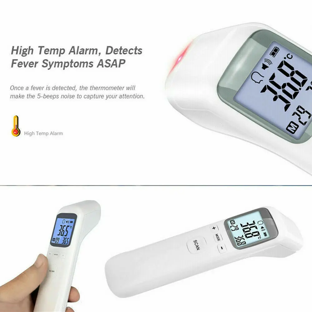 Детский Инфракрасный электронный термометр без батареи lcd цифровой Бесконтактный ИК инфракрасный термометр лоб измеритель температуры